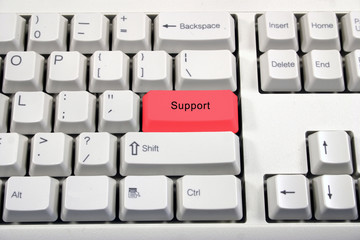 support desk keyboard button