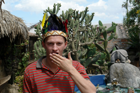 the man in the indian cap