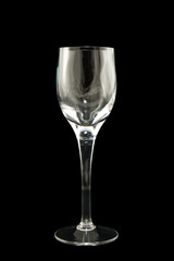 sherry glass on black