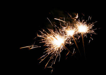 three sparklers