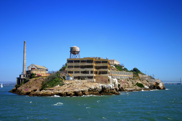 alcatraz island, san francisco - obrazy, fototapety, plakaty