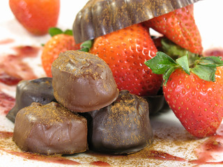 chocolates and strawberries