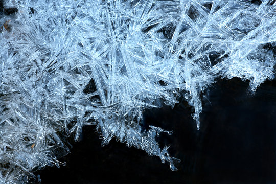 blue ice crystals
