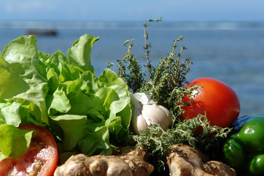 ingredients pour salade