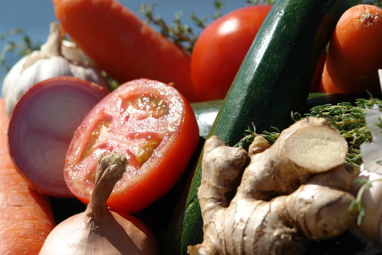 legumes en gros plan