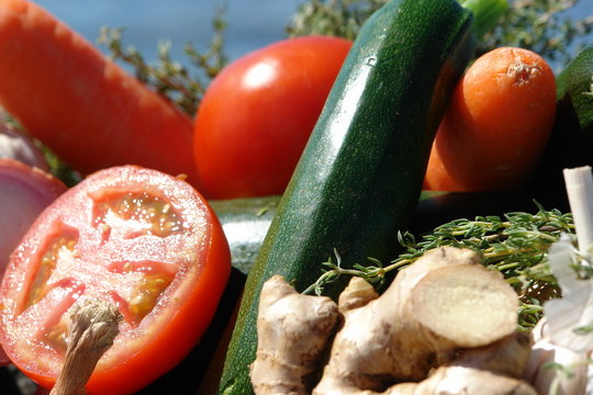 legumes en gros plan