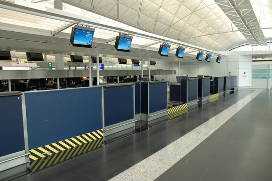 check-in counters