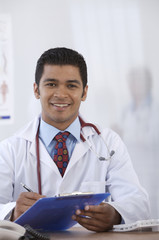 doctor and clipboard