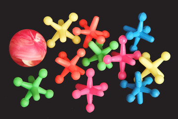 colorful children's game of jax