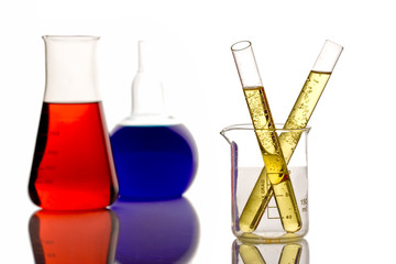 chemicals in a research lab