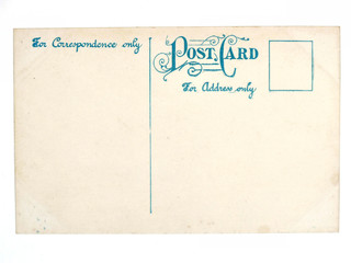 old antique empty postcard