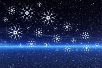 Fototapeta na wymiar landscape with snowflakes
