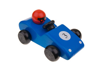 Fototapeta premium blue toy race car