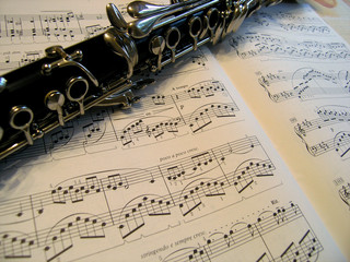 clarinet with music