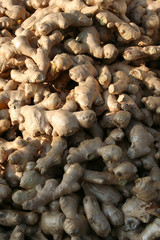 ginger at a market stall
