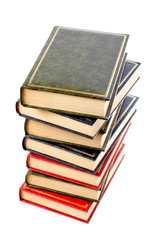 isolated books stack