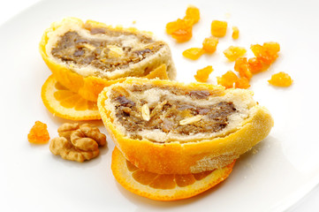 slovene traditional rolled cake named gubanica