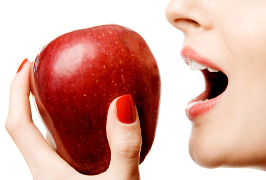 biting apple
