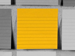 isolated note on board