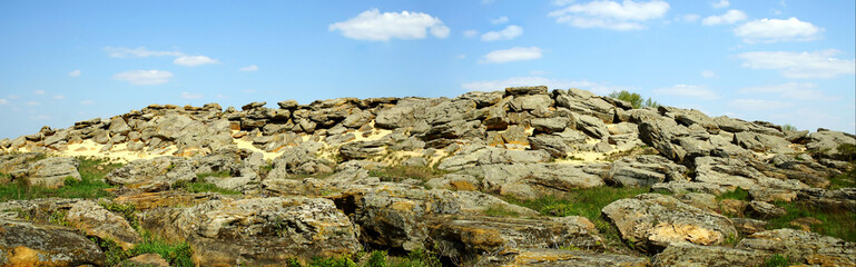 stone grave, panorama