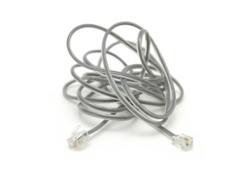 phone cord isolated on the white background