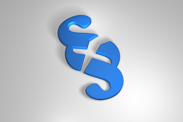 paragraph break - blue