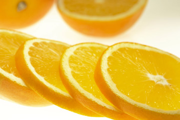 Fototapeta na wymiar sliced oranges