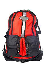 black and red backpack