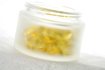 a bottle of gel pills