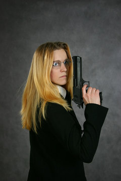 woman with the gun