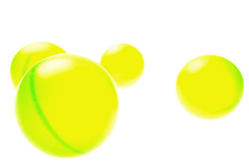 four green balls
