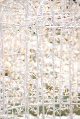 glowing white light fence