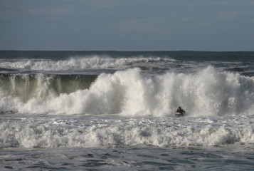 bodyboarder inside the wave