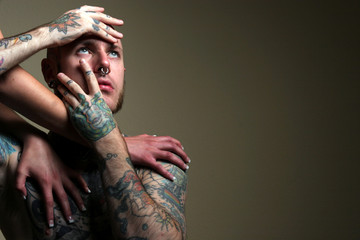 sexy tattoo man