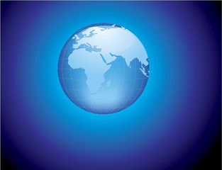 aqua globe - africa & europe