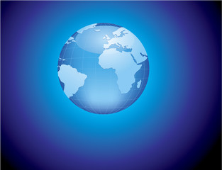 aqua globe - africa & europe