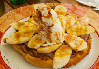 banana waffle