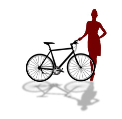 bike girl silhouette