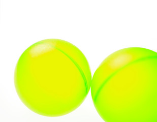 two green balls