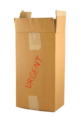 urgent cardboard box