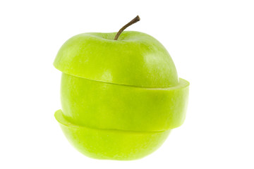 sliced green apple