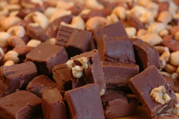 nuts and fudge
