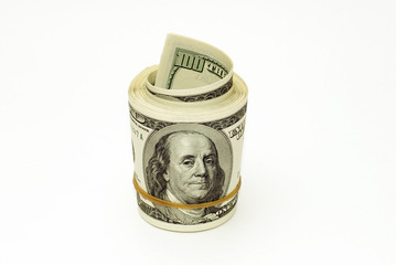 american dollars in different views