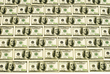 american dollars in different views