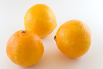 juicy tangerines isolated on white background