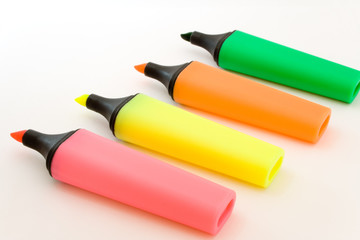 set of colored soft-tip pens