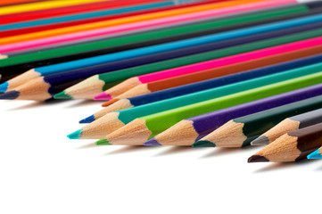 assortment of coloured pencils