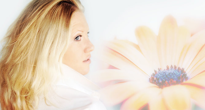 beauty - blume - frau