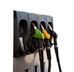three gas pump nozzles