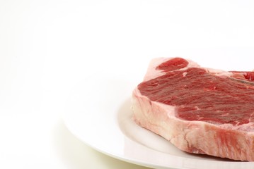 raw t-bone steak